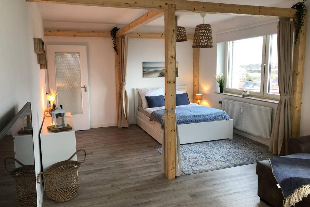 Yachtpanorama Weser Und Yachthafenblick 1 Zi 7Og Bremerhaven Buitenkant foto